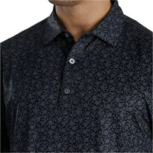 Load image into Gallery viewer, FootJoy Men's Polo Painted Floral Lisle Self Collar 28841