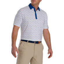 Load image into Gallery viewer, FootJoy Men's Polo Flag Banner Print 30247