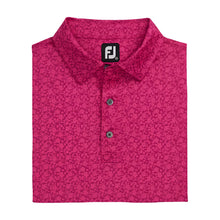 Load image into Gallery viewer, FootJoy Men's Polo Painted Floral Lisle Self Collar 30269
