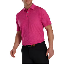 Load image into Gallery viewer, FootJoy Men's Polo Painted Floral Lisle Self Collar 30269