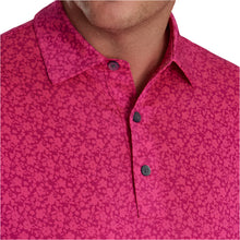 Load image into Gallery viewer, FootJoy Men's Polo Painted Floral Lisle Self Collar 30269