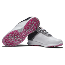Load image into Gallery viewer, FootJoy Women's Shoe Stratos White/Char 90123