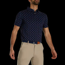 Load image into Gallery viewer, Footjoy Paisley Print Lisle Self Collar Polo #30271
