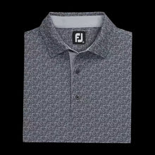 Load image into Gallery viewer, Footjoy Golf Course Doodle Stretch Pique Self Collar Polo #30246

