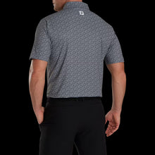 Load image into Gallery viewer, Footjoy Golf Course Doodle Stretch Pique Self Collar Polo #30246
