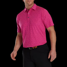 Load image into Gallery viewer, Footjoy Painted Floral Lisle Self Collar Polo #30269
