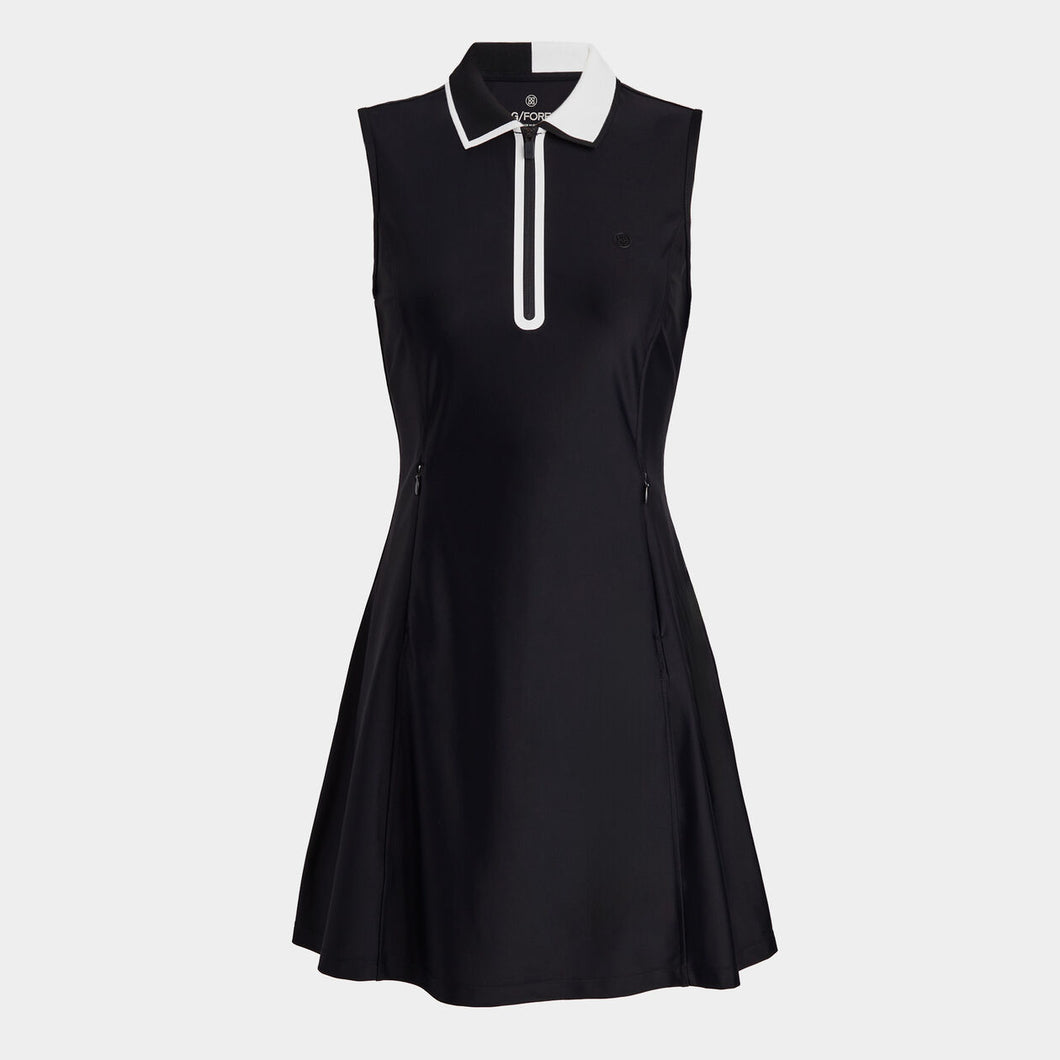 G/Fore Contrast Collar Tech Nylon Quarter Zip Women's Golf Dress
