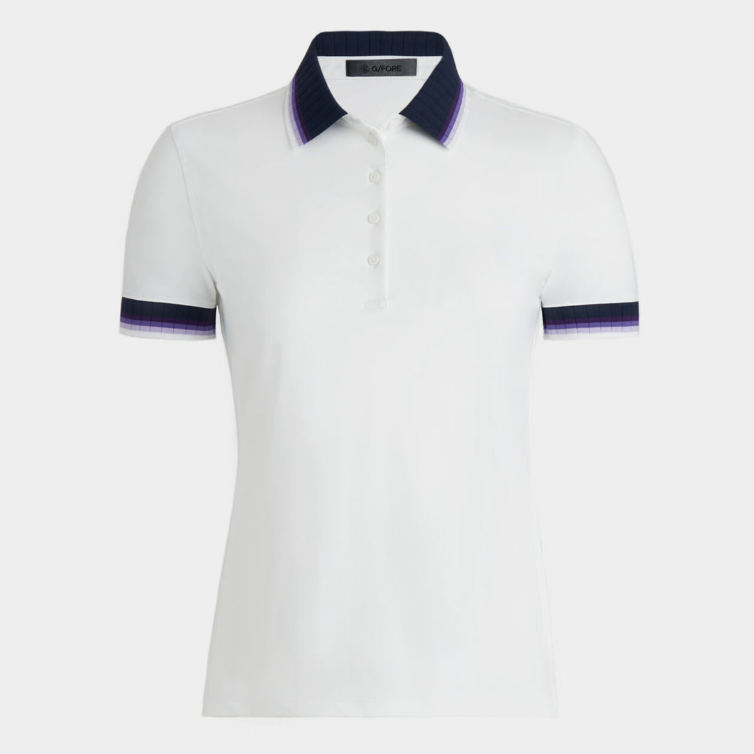 G/Fore CONTRAST SILKY TECH NYLON LADIES GOLF POLO