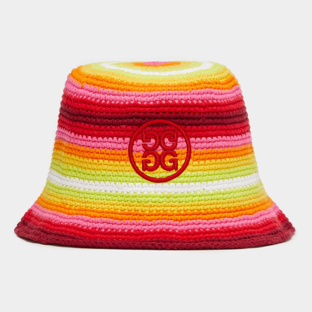 G/Fore Striped Circle G's Crochet Golf Bucket Hat