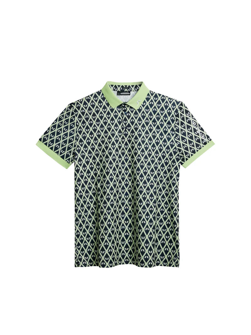 J.Lindeberg Men's Polo 9167 Tour Tech Print Reg Fit