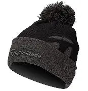 Load image into Gallery viewer, Taylormade Men&#39;s Bobble Beanie Hat (Black)
