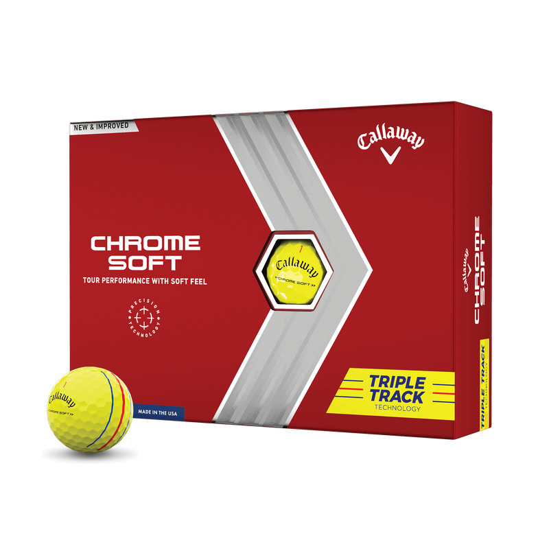 Callaway Chrome Soft 22 Triple Track Yellow Golf Balls