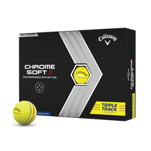 Load image into Gallery viewer, Callaway Chrome Soft X Triple Track Yellow Golf Balls
